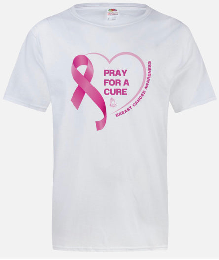 Pray For A Cure  Breast Cancer Awareness T-shirt