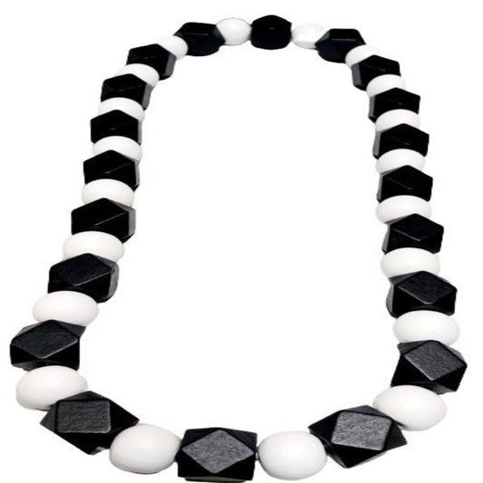 Large Beads, Black Cube and White Necklace.