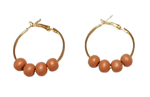 Tan and gold Earrings